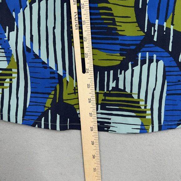 REI Co-op Shirt Womens 2XL Blue Green Abstract Print Lightweight Stretch Hiking - Picture 14 of 15